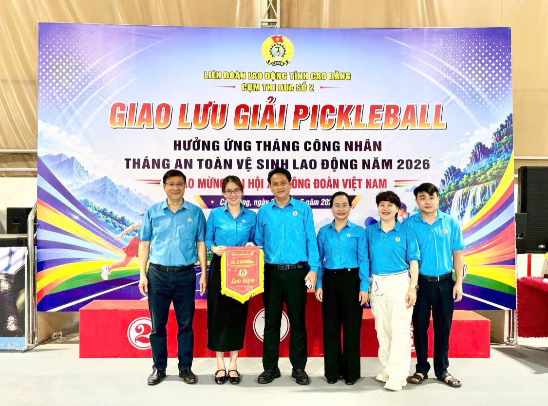 Công đoàn cơ sở bệnh viện đa khoa tỉnh tham gia giải pickleball cụm thi đua số 2 và hoạt động chăm lo đoàn viên nhân tháng công nhân năm 2026